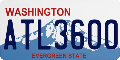 WA license plate ATL3600