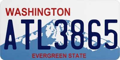 WA license plate ATL3865