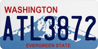 WA license plate ATL3872