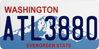 WA license plate ATL3880