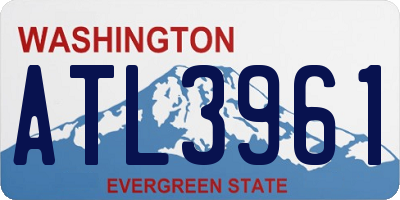 WA license plate ATL3961