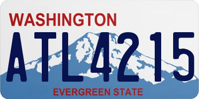 WA license plate ATL4215