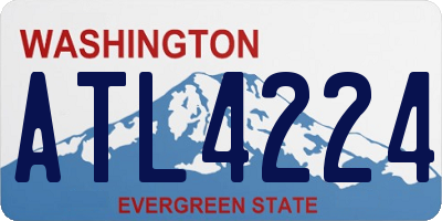 WA license plate ATL4224