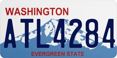 WA license plate ATL4284
