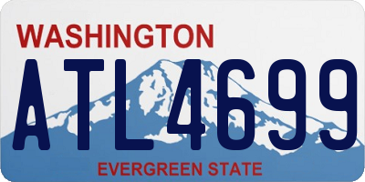 WA license plate ATL4699