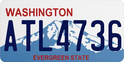 WA license plate ATL4736