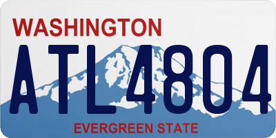 WA license plate ATL4804