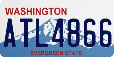 WA license plate ATL4866