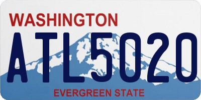 WA license plate ATL5020
