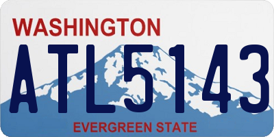 WA license plate ATL5143