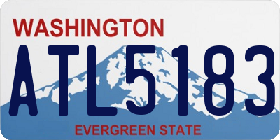 WA license plate ATL5183