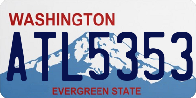 WA license plate ATL5353