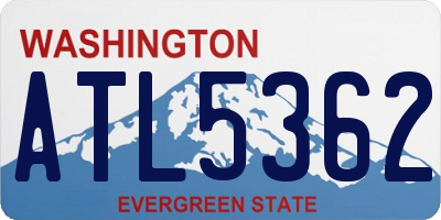 WA license plate ATL5362
