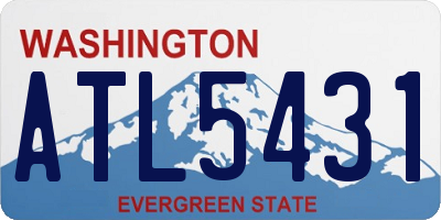 WA license plate ATL5431
