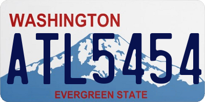 WA license plate ATL5454