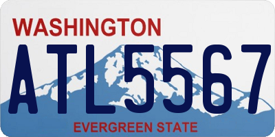 WA license plate ATL5567