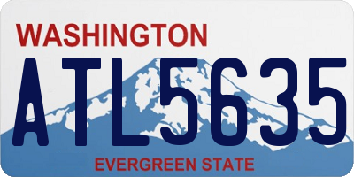 WA license plate ATL5635