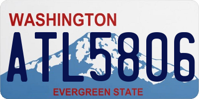 WA license plate ATL5806