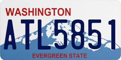 WA license plate ATL5851