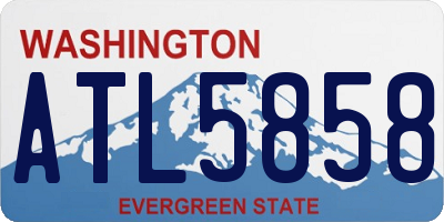 WA license plate ATL5858