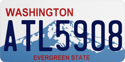 WA license plate ATL5908