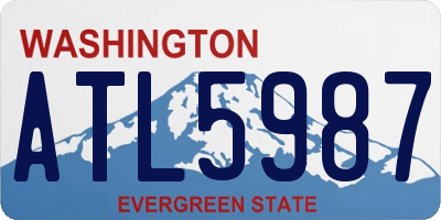 WA license plate ATL5987
