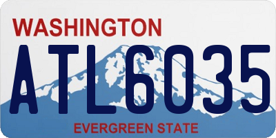 WA license plate ATL6035