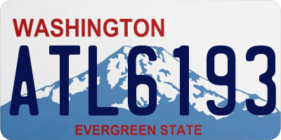 WA license plate ATL6193