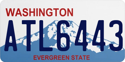 WA license plate ATL6443