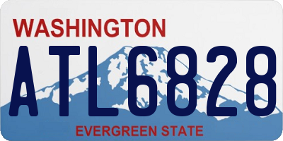 WA license plate ATL6828
