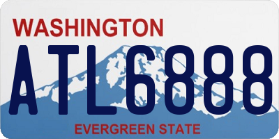 WA license plate ATL6888