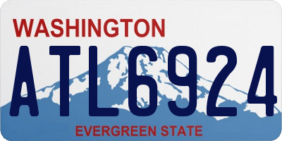 WA license plate ATL6924