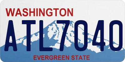 WA license plate ATL7040