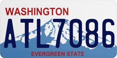 WA license plate ATL7086