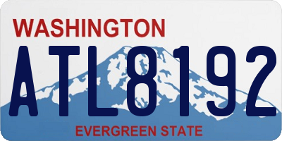 WA license plate ATL8192