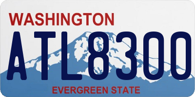 WA license plate ATL8300