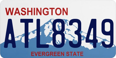 WA license plate ATL8349