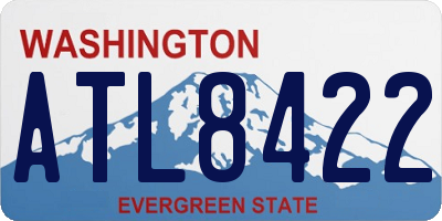 WA license plate ATL8422