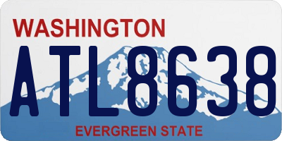 WA license plate ATL8638