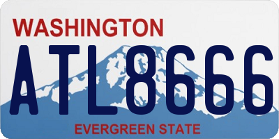 WA license plate ATL8666