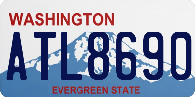 WA license plate ATL8690