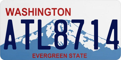 WA license plate ATL8714