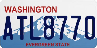 WA license plate ATL8770