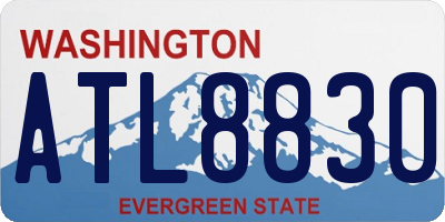 WA license plate ATL8830