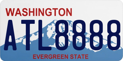 WA license plate ATL8888