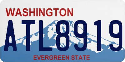 WA license plate ATL8919