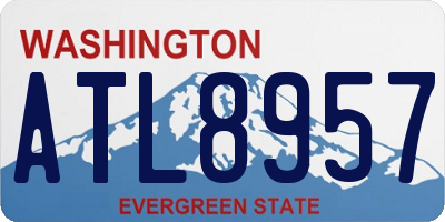 WA license plate ATL8957