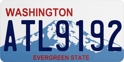 WA license plate ATL9192