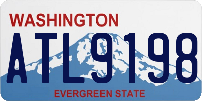 WA license plate ATL9198