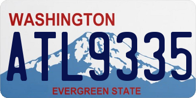WA license plate ATL9335